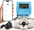 U.S. Solid 1 inch NPT WiFi Smart Motorized Ball Valve, NSF Certified Stainless Steel 3-Way 4-Position Electric Valve for Drinking Water, HVAC, Solar Bypass; USB Powered with LED Flow Window by USSolid