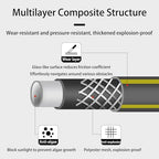 Garden Hose Flexible Small Water Hose for Outdoor Indoor Use Patio Balcony Car Washing Watering Plants Gray-4-points 15m - Image 3