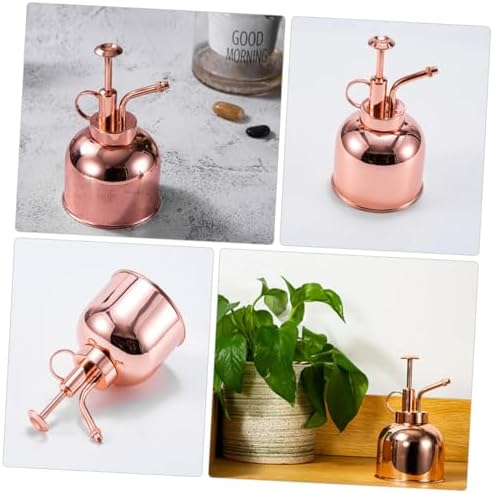 Totority Vintage Succulent Watering Can with Pump Rose Gold Stainless Steel Plant Spray Bottle for Indoor Gardening and Multi-use Plant Care - Image 7
