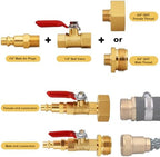 RV Winterization Blowout Adapter Kit with Shut Off Valve,blowout plug-8Pcs - Image 3