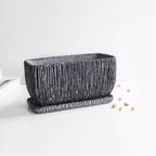 Plant Trays Rectangular Cement Potting Drip Tray, for Indoors Outdoors Plant Palle Drain Pan Flower Pots Saucers(Small) - Image 6
