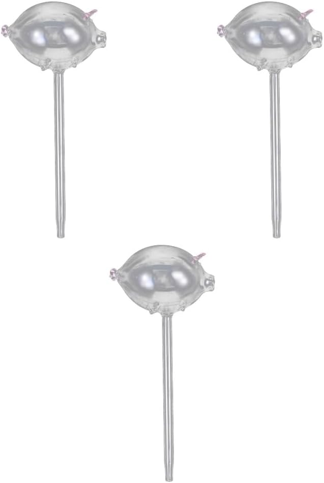 POPETPOP 3pcs Convenient Self-Watering Globe Automatic Plant Watering Tool Unique Cartoon Pig Design for Indoor and Outdoor Potted Plants Easy to Use and Height by POPETPOP
