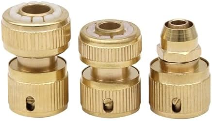 Expandable Garden Hose Repair Kit 4PCS Brass Garden Hose Quick Coupler Pipe Connector with Stop Valve for Irrigation, Water Supply, Car Wash(Purple) - Image 6