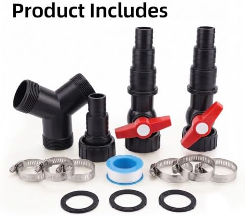 3 Way Hose Connector, Y Pond Hose Adapter (25/32/38mm), Pond Pump Y Water Distributor for Fish Tank & Water Tank for Irrigation (CST-02F) - Image 3