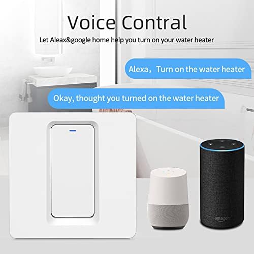 Matter Smart Water Heater Switch Press Key Works with Homekit& Alexa ,App and Remote Control, Neutral line Needed,EU 20A - Image 6