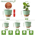 Self Watering Pots for Inoor Ourdoor Plants 10/9/8/7/6.5 Inch, 5 Pack - Image 3