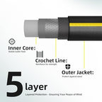 50ft Heavy Duty 3/4 in. Garden Hose, Solution4Patio, Male/Female Fittings - Image 2
