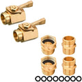 M MINGLE Heavy Duty Brass Garden Hose Shut Off Valve, Garden Hose Adapter by MMINGLE