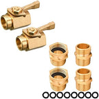 M MINGLE Heavy Duty Brass Garden Hose Shut Off Valve, Garden Hose Adapter by MMINGLE