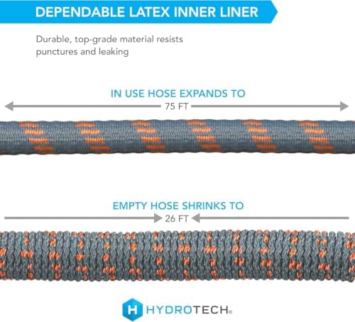 HydroTech 75 ft Expandable Burst-Proof Garden Hose, 5/8 in Diameter - Image 2