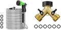 SPECILITE 75ft 304 Stainless Steel Garden Hose + Garden Hose Splitter 2 Way by SPECILITE