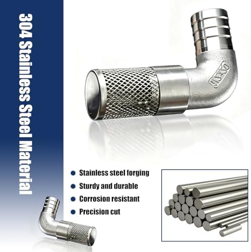 304 Stainless Steel Garden Hose Strainer, 90 Degree Elbow Inlet Filter Screen, Suitable for Water Pumps, Aquariums and Garden Irrigation, Including Hose Clamps and Sealing Tape (40mm 1-1/4inch) - Image 6