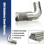 304 Stainless Steel Garden Hose Strainer, 90 Degree Elbow Inlet Filter Screen, Suitable for Water Pumps, Aquariums and Garden Irrigation, Including Hose Clamps and Sealing Tape (25mm 1inch) - Image 6