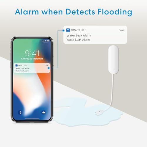UseeLink WiFi Water Sensor, Smart Water Leak Detector, 100dB Adjustable Alerts & App Smart Push, IP67 Waterproof, Wireless Detector for Kitchen, Bathroom, Basement, No Hub Required - Image 7