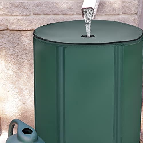 Happygrill 60 Gallon Collapsible Rain Barrel, PVC Rain Water Collection Barrel with Spigot Water Storage Container & Top Mesh, Portable Rain Barrels to Collect Rainwater from Gutter for Garden Lawn - Image 2