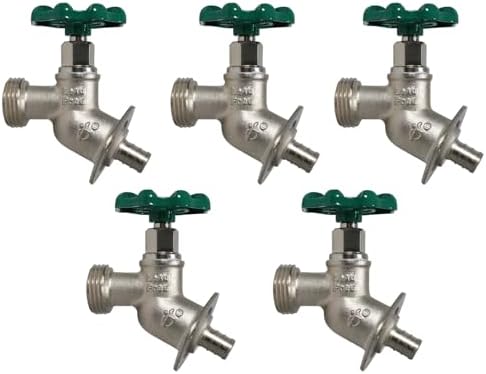 5 Pack XFITTING 1/2 in Pex x 3/4 in GHT Sillcocks, Brass by XFITTING