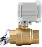 3/4" 2 Way 12VDC Brass NPT Reverse Polarity 2 Wires On/Off Motorized Electrical Ball Valve - Image 7