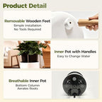 Bamworld Self Watering Pots for Indoor Plants with Water Level Indicator - Image 5