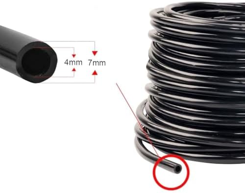 4/7mm Garden Watering Hose 1/4'' PVC Water Tubing Garden Auto Drip Irrigation Pipe, for Plant Watering and Misting Cooling(50m) - Image 2