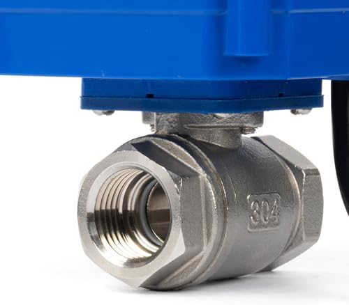 Motorized Ball Valve 1/2 in U.S. Solid 110V AC NSF Certified 304 Stainless Steel Full Port NPT Auto Return Normally Open with US Plug - Image 7