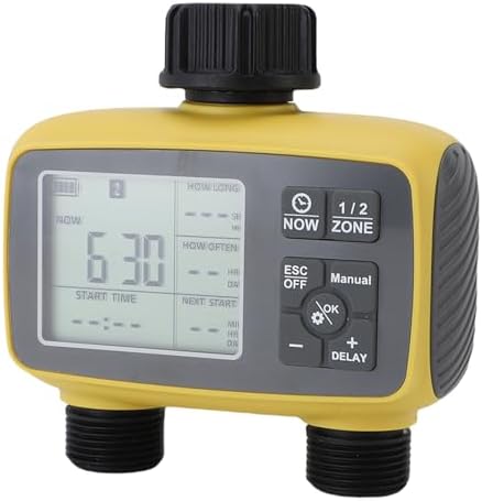 Generic Water Timer for Garden Hose, 2 Zone Programmable Water Timer Manual Watering Irrigation Controller System with Rain Delay, for Yard, Lawn, Pool - Image 3