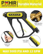 POHIR 5000PSI Pressure Washer Gun with 40'' Wand Extension 5 Nozzle Tips - Image 2
