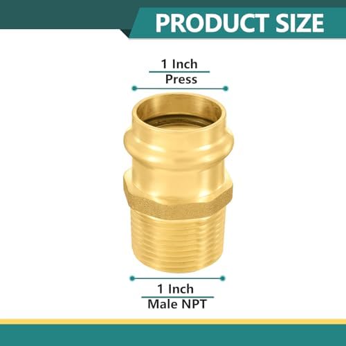 20-Pack Niikappu 1" Copper Press X 1" Male NPT Adapter(PEX1807351-20) - Image 2