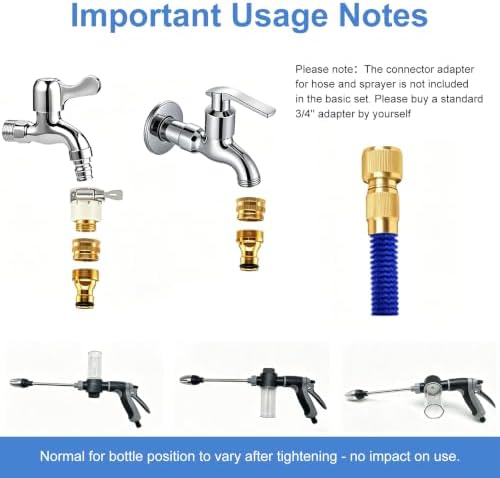 Hose Hawk Pro Pressure Washer Gun, High Pressure Hose Nozzle with 4 Spray Modes, Adjustable Handheld Pressure Washer Nozzle for 3/4" Garden Hose, Watering Sprayer for Cleaning Patio Yard Car Pets (A) - Image 7