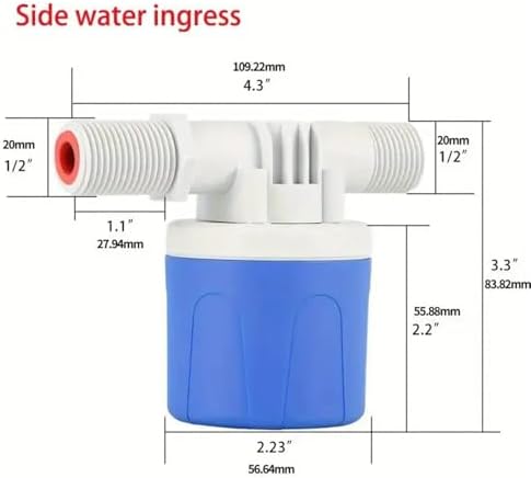 Fully Automatic Water Level Control Float Valve 1/2" Auto Shut Off Automatic Water Stop Automatic Water Make-up Controller(Side Water Ingress) - Image 5