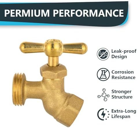 30Pack Seelink 3/4" FIP x 3/4" MHT No-Kink Hose Bibb Valve - Image 3