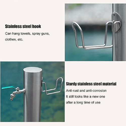 Generic Stainless Steel Garden Water Column with Faucet for Washing and Watering, Outdoor Water Tap Anti-Freezing Fountain and Hose Stand, 20.5×86CM - Image 5