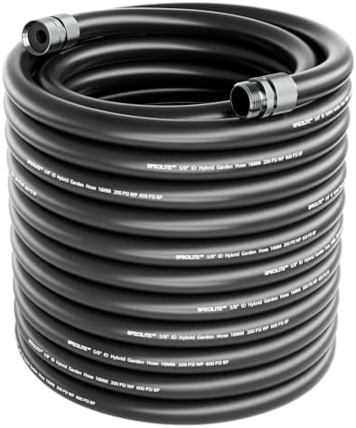 SPECILITE Garden Hose 200 ft x 5/8 in, Custom-Length Flexible Water Pipe by SPECILITE