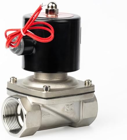 U.S. Solid 1-1/4 in Stainless Steel Electric Solenoid Valve, AC 110 V, Normally Closed, FKM Seal, 24 Cv, Semi-Direct, for Water Air Gas and Fuel - Image 2