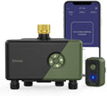 Diivoo 4 Zone WiFi Water Timer with Brass Inlet, Smart Hose Sprinkler Timer 4 Outlets Compatible with Alexa/Google Assistant, 24 Irrigation Plans, Rain Delay & Mist Mode for Garden Lawns (2.4GHz Only) by Diivoo