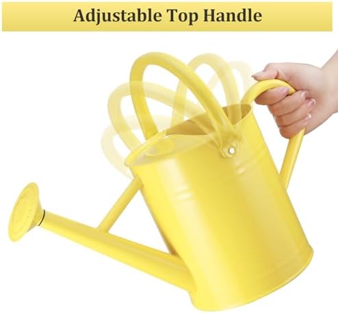 1 Gallon Watering Can for Outdoor&Indoor Plants，Yellow - Image 6