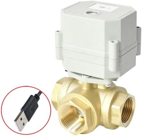 DN25 WiFi Remote Control Smart Water Valve,1” DC5V-DC12V Brass 3-Way Electric Ball Valve - Image 2