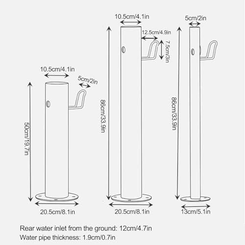 Pool Fountain Acrylic Waterfall Spillway Decorative Water Feature,Stainless Steel Freestanding Garden Water Column - Decorative Anti-Freezing Faucet Fountain & - Image 7