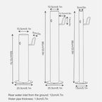 Pool Fountain Acrylic Waterfall Spillway Decorative Water Feature,Freestanding Stainless Steel Garden Water Column - Anti-Freeze Faucet Fountain Decorative Wat - Image 7