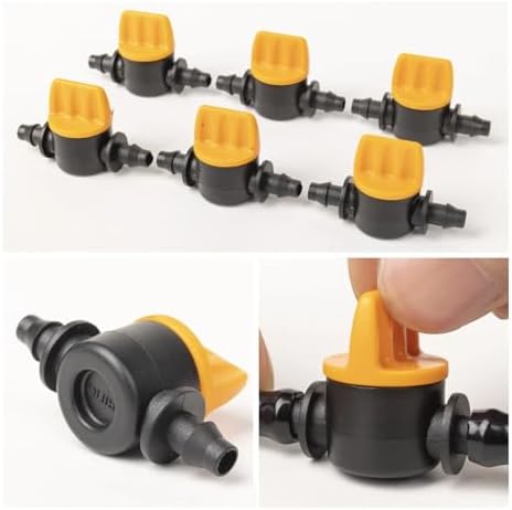 1/4" PVC Hose Barb Connector Coupling Valve Automatic Drip Irrigation Connectors Garden Watering System Water Pipe(50PCS VALVE COUPLING) - Image 6