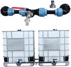 Rain Barrel Diverter Kit for 2 Barrels, Heavy Duty Brass Spigot with PE Hose Fittings, Leak Resistant Connector for IBC Water Transfer by Unknown