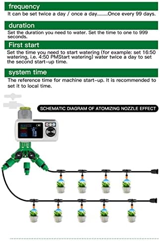 Solar Powered Sprinkler Timer with Rain Sensing and IP68 for Garden Irrigation — Automatic Self Inspection, Large Display - Image 5