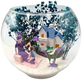 Welcome Glass Globe Terrarium, 5.9 x 5.1 inches, Preserved Flowers, Mother & Decorative Accent, Heart Balloons, Hospital Gift Alternative, New Born Celebration Decor - Image 3