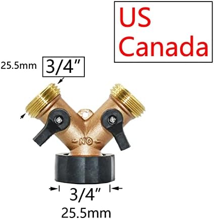 2/4-Way Brass Plastic Garden Hose Splitter Y-Type Watering Connector Garden Tap For Outdoor Tap And Faucet 1Pcs (Color : P) - Image 2