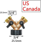 2/4-Way Brass Plastic Garden Hose Splitter Y-Type Watering Connector Garden Tap For Outdoor Tap And Faucet 1Pcs (Color : P) - Image 2