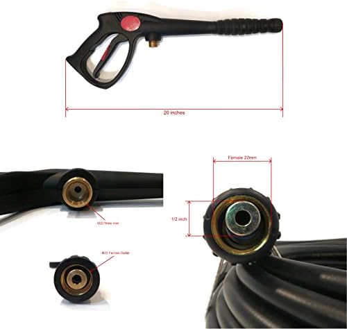 The ROP Shop Spray Gun, Wand, Hose, 5-in-1 Nozzle KIT fits Honda GC160 3/4" Pressure Washer - Image 2