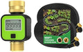 MIXC 2026 Thickened Flat Soaker Hose 100Ft + MIXC Water Flow Meter with Brass Inlet & Outlet by MIXC