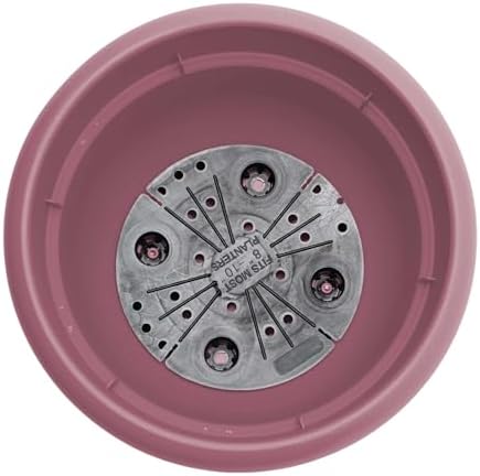Bloem Ariana 8" Plastic Self-Watering Planter, Dusty Rose, 4-Pack - Image 6