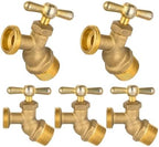 5Pack Seelink 3/4" MIP x 3/4" MHT No-Kink Hose Bibb Valve by Seelink