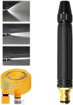 Home High Pressure Car Wash Water Gun with Booster Nozzle, Heavy Duty Metal Garden Hose Spray Nozzle, High Pressure Car Wash Gun with Multiple Patterns for Lawn Watering Plants (Black-10m hose) by Unknown