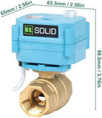 U.S. Solid Motorized Ball Valve - IP67 3/4inch Brass Ball Valve 9-24V with Waterproof Cover, Full Port, 2 Wire Auto Return, Manual Function, NPT, Normally Open - Image 6